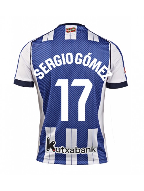 Real Sociedad Sergio Gomez #17 Heimtrikot 2025-26 Kurzarm Real Sociedad Sergio Gomez #17 Heimtrikot 2025-26 Kurzarm